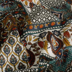 Tissu viscose - Patch turquoise