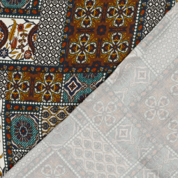 Tissu viscose - Patch turquoise