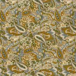 Tissu viscose - Paisley Ocre