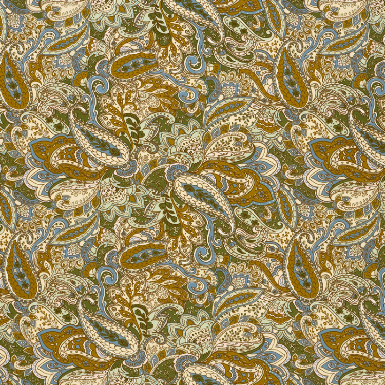 Tissu viscose - Paisley Ocre