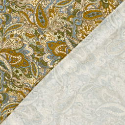 Tissu viscose - Paisley Ocre