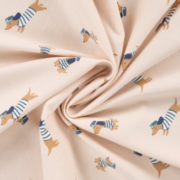 Tissu jersey - chien marine