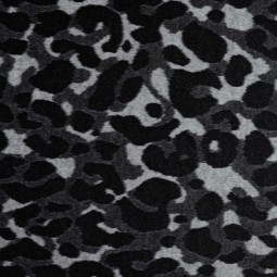 Tissu maille - Jacquard brossé léopard