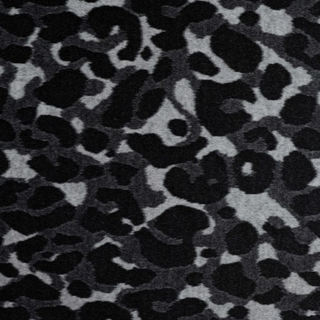 Tissu maille - Jacquard brossé léopard
