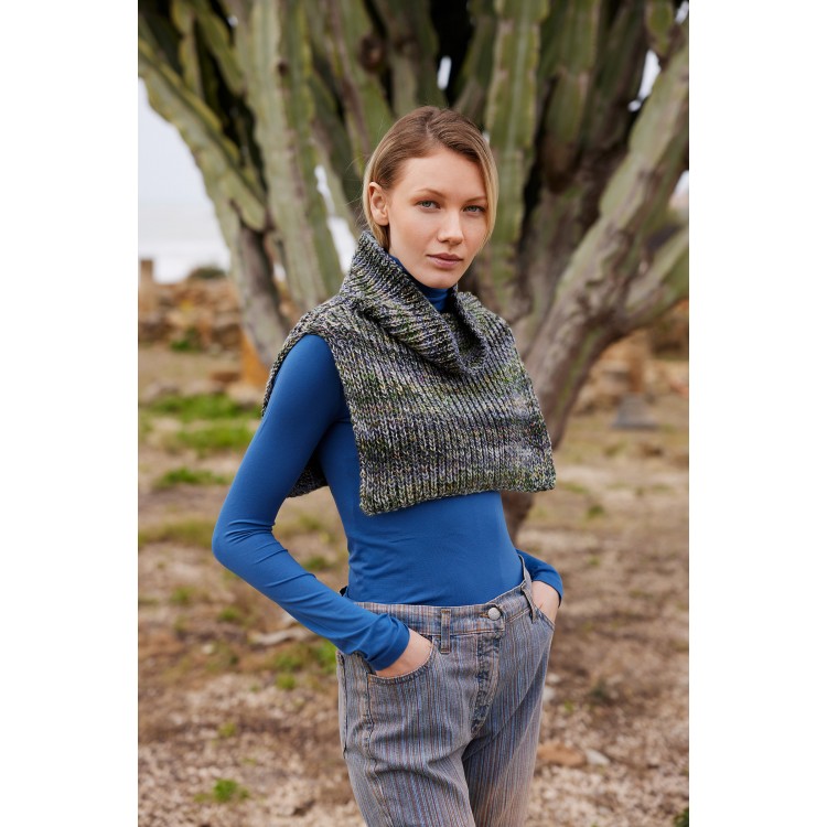 Kit de tricot - Plastron gris - Prisma