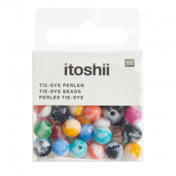 Perles tie-dye 8mm