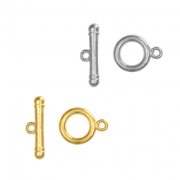 Fermoir toggle rond en métal