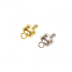 Fermoir magnétique rond 6 mm en métal