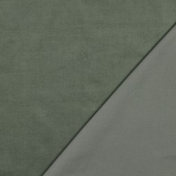 Tissu velours côtelé fin - Sauge