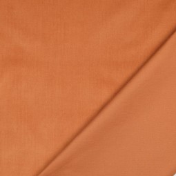 Tissu velours côtelé fin - Cognac
