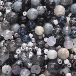 Assortiment de perles rondes en verre 10x9 mm