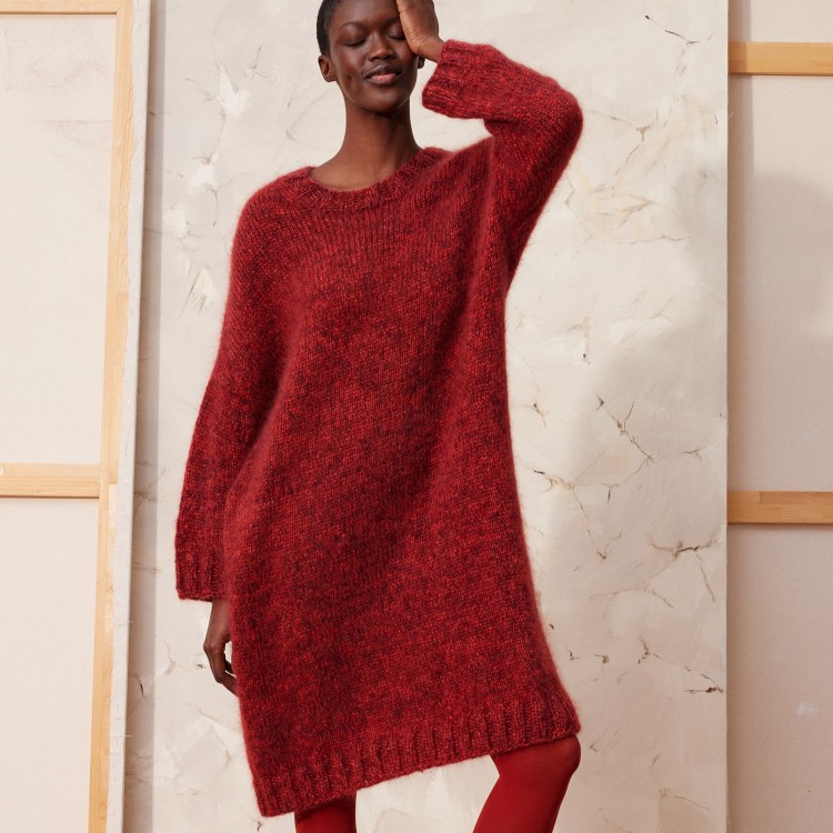 Kit de tricot - Robe Suna Top down - Mohair luxe