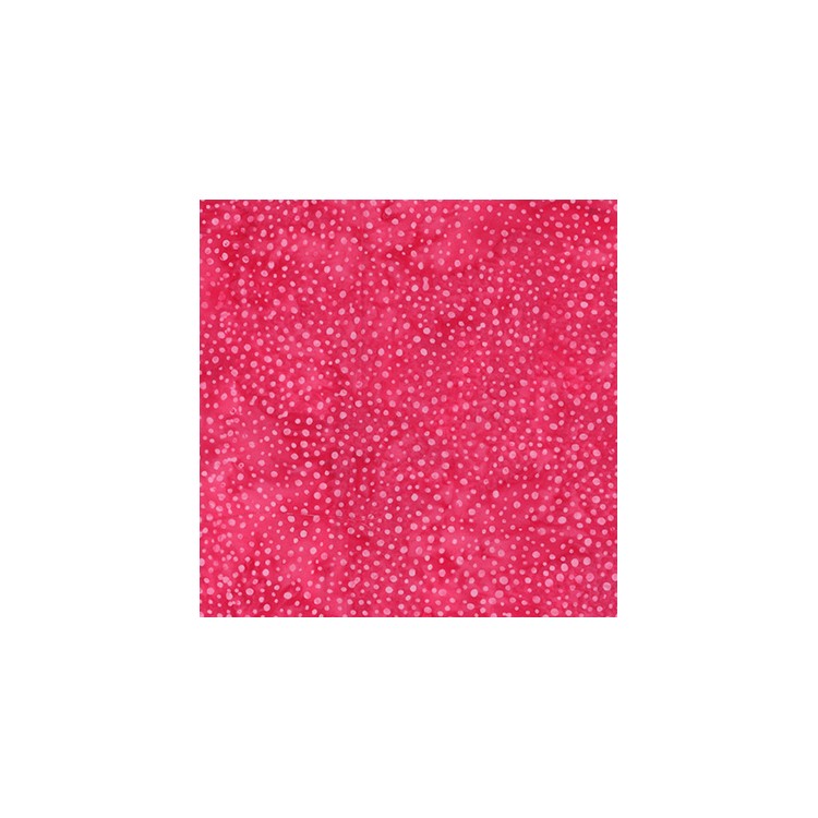 Tissu batik Hoffman - Bali dots - deepPink