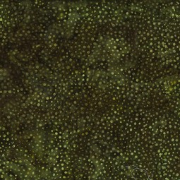 Tissu batik Hoffman - Bali dots - OliveLeaf