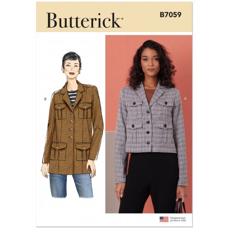 Patron Butterick 7059 - Veste semi-cintrée