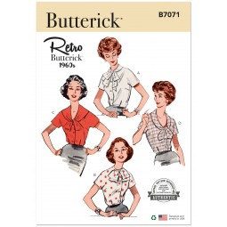 Patron Butterick 7071 - Blouse de tailleur vintage 1960