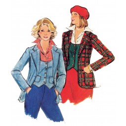 Patron Butterick 7072 - Gilet et veste vintage 1970