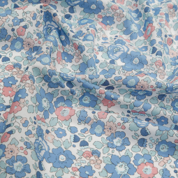 Tissu Liberty® Betsy bleu rose
