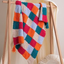 Kit de tricot - Couverture en granny - Calineige