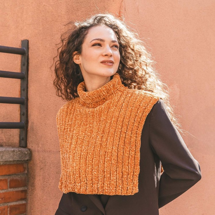 Kit de crochet - Plastron col roulé - Velvet mini