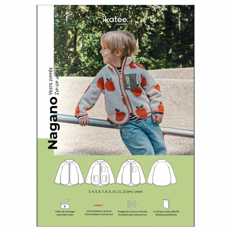 Patron Ikatee - Veste zippée Nagano