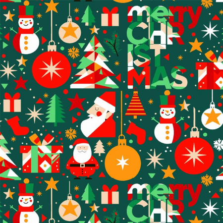 Tissu coton - Merry vert
