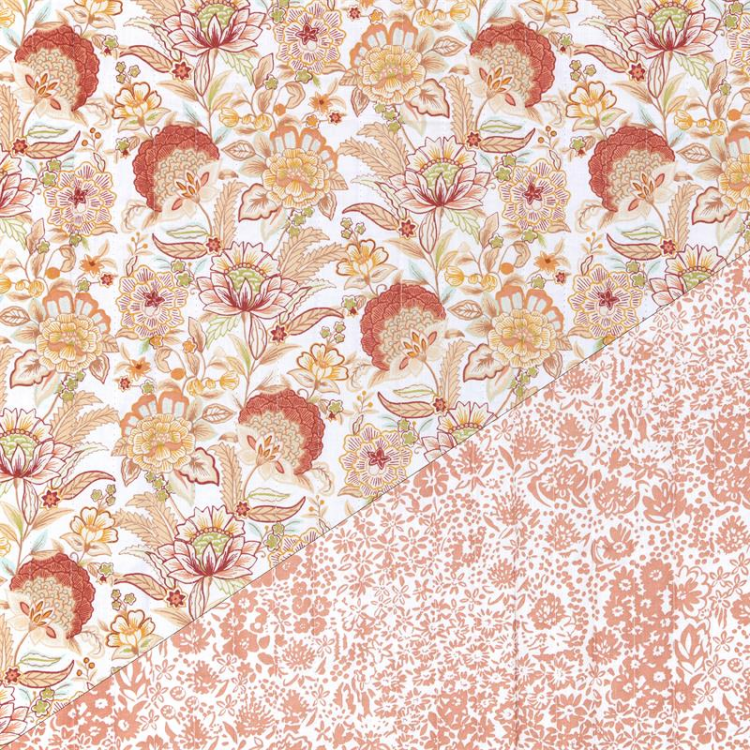 Tissu matelassé double face - Jamuni terracotta
