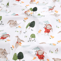 Tissu coton - Titou multicolore