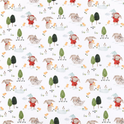 Tissu coton - Titou multicolore
