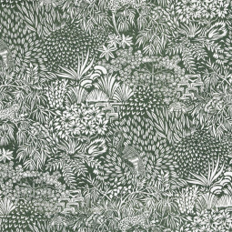 Tissu cotonnade - Ibis vert