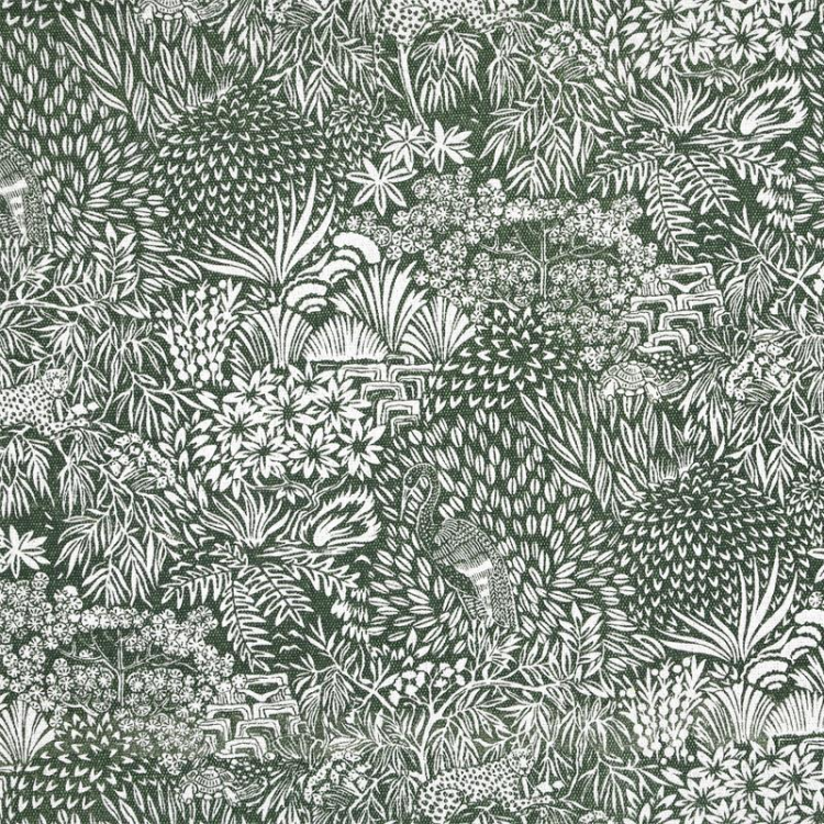 Tissu cotonnade - Ibis vert