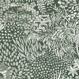 Tissu cotonnade - Ibis vert