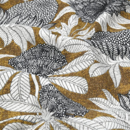 Tissu cotonnade - Chardon brun