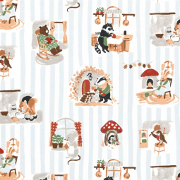 Tissu cretonne - Dinette