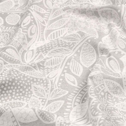 Tissu coton enduit - Zamba blanc