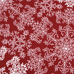 Tissu cretonne - Dorure rouge