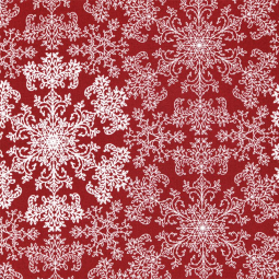 Tissu cretonne - Dorure rouge