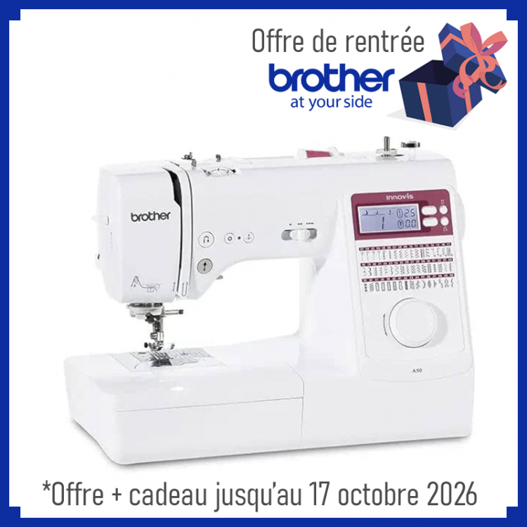 Machine à coudre Brother Innovis A50 + cadeau