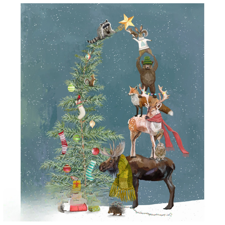 Tissu Noël - Holly Woods - Panneau
