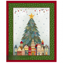 Tissu Noël - Nordic holiday village - Panneau