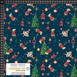 Tissu Noël - Christmas Bal - Casse noisette