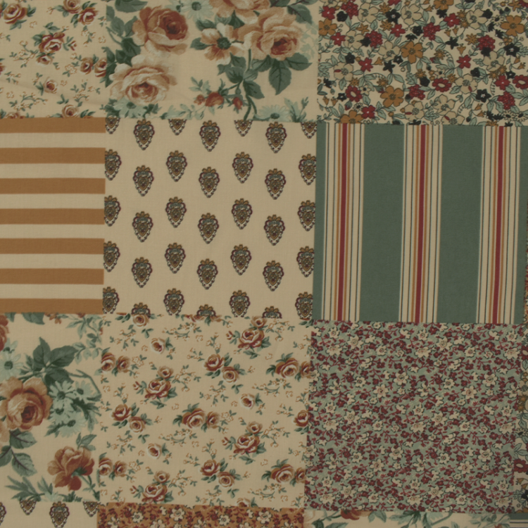 Tissu cretonne - Fleurville