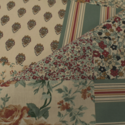 Tissu cretonne - Fleurville