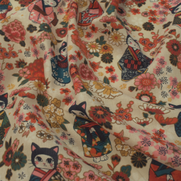 Tissu cretonne - Kimono