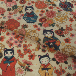 Tissu cretonne - Kimono