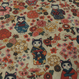 Tissu cretonne - Kimono