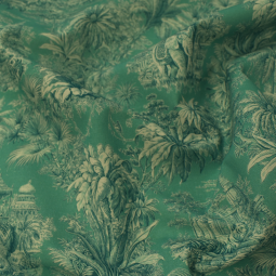 Tissu cretonne - Maharami turquoise