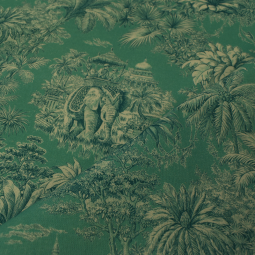 Tissu cretonne - Maharami turquoise