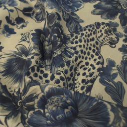Tissu toile - Shere khan encre