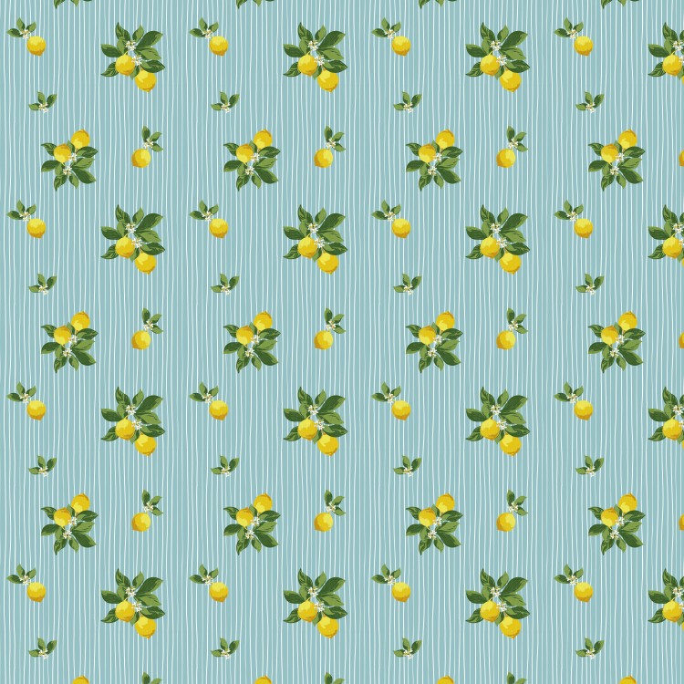 Tissu coton - Lemons mint